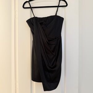 BCBGMaxAzria Draped Black Mini Dress